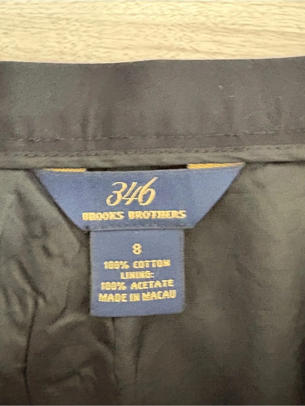 Brooks Brothers 346 Black Watermelon Lined Pants